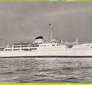 af6911 - ITALY -  VINTAGE POSTCARD -  NAVI  Ships  M/N "Sicilia" - 1954