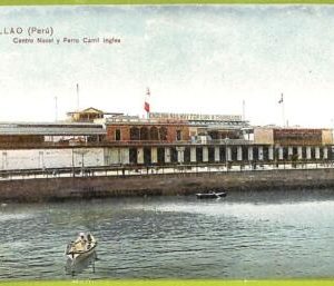 24773 - PERU  -  Vintage Postcard - Callao  - Centro Naval y Ferro Carril Ingles