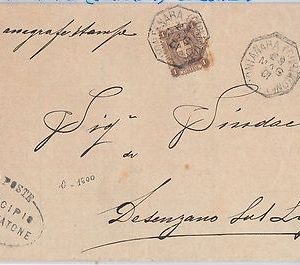 ITALIA REGNO:   LETTERA con annullo di COLLETTORIA di MONTANARA Curtatone 1901