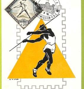 ZA1316 - MONACO - POSTAL HISTORY - MAXIMUM CARD Olympic Games - 1960