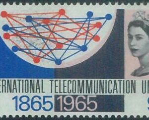 88044 - GB  - Collectible STAMP -  Telecommunications 9 p  2 PHOSPHORUS bands
