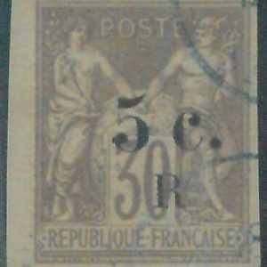 88112 - REUNION - STAMPS: Yvert  #  7 - Fine USED -  sheet border?
