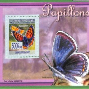 A0533 -  GUINEE Guinea -  ERROR   MISSPERF SHEET -  Butterflies 2008