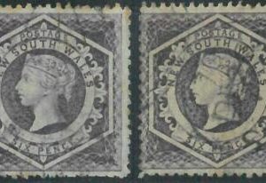 88410 - AUSTRALIA: New South Wales - STAMP - set of 2  Six Pence -  Used