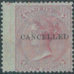 88514 - MAURITIUS - STAMP: Stanley Gibbons #62 Overprinted CANCELLED -  MINT MNH