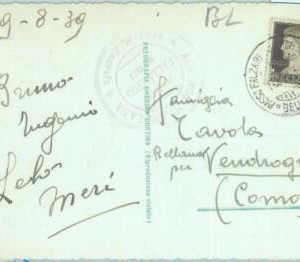 86918 - ITALY - POSTAL HISTORY - HOTEL postmark: PASSO FALZAREGO Cycling 1939