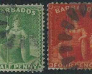 88569 - BARBADOS  - STAMP: Stanley Gibbons #  67x + 68 -   USED