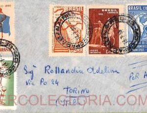 ad6143 - BRAZIL - POSTAL HISTORY - AIRMAIL COVER  -  1959 Sport POLO Football