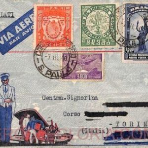 ad6137 - BRAZIL - POSTAL HISTORY - AIRMAIL COVER  to ITALY  1940 - LATI