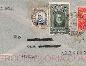 ad6141 - BRAZIL - POSTAL HISTORY - AIRMAIL COVER  to ITALY  1940 - LATI