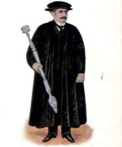 ac5001 - GB  -  VINTAGE POSTCARD: OXFORD UNIVERSITY - ROBES - BEDEL OF ARTS