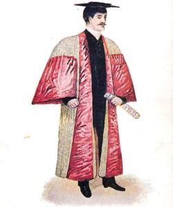ac5002 - GB  -  VINTAGE POSTCARD: OXFORD UNIVERSITY - ROBES - DOCTOR OF MUSIC