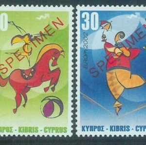 88648 - CYPRUS - STAMPS - Europa CEPT 2002 Circus  -  MNH - Overprinted SPECIMEN