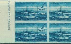 88667 - SPAIN - STAMPS - EDIFIL # 775s IMPERF block of 4 - MINT MNH Submarine