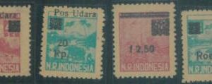 88205  - INDONESIA - STAMP - set of 4 OVERPRINTED STAMPS - MINT NEVER HINGED MNH