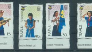 88587 - TUVALU - STAMPS - 1985  GIRL SCOUTS 4 values SPECIMEN Music