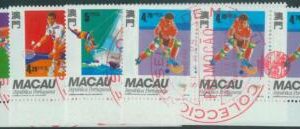 88603 - MACAO - STAMPS - SPORTS: Badmington HOCKEY  MNH 4 values x 3  - SPECIMEN