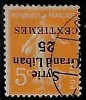 94824g  - DAMAS - STAMPS - Yvert #  89 - INVERTED OVERPRINT  fine used