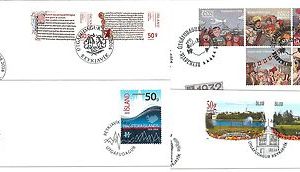 58168  ISLAND Iceland - POSTAL HISTORY: 2014 set of 12 FDC COVERS - BIRDS  Music