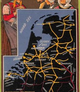 ad2301 - NETHERLANDS - VINTAGE POSTCARD  - Netherland State Railways