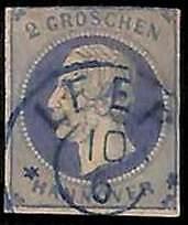 94904 - 2i - GERMANY Hannover - STAMP -  Michel  # 15 - Fine USED Leer  postmark
