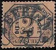 94904 -1d  - GERMANY Norddeutschland  - STAMP  -  Michel  #  Service 5 Fine USED