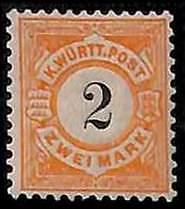 94904 4c - GERMANY Wurttemberg - STAMP  -  Michel  # 53a -  Mint MNH