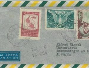 74398 - BRAZIL - POSTAL HISTORY -  AIRMAIL COVER to GERMANY 1952  BIRDS Medicine