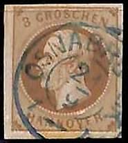 94907 1m  - GERMANY Hannover - STAMP  -  Michel  #19a  - Very Fine USED -  LUX