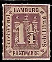 94907 2mB  - Germany HAMBURG - STAMPS - Michel # 20  --  MINT MNH