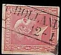 94907 6a - Germany PRUSSIA Prussen - STAMPS - Mi # 10 lot of 4 stamps USED