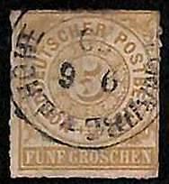 94907 3aC - GERMANY Norddeutschland  - STAMP  -  Michel  #  6 - Very Fine USED