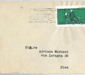 72963 - ITALY - Postal History - Leaflet cut-out used as STAMP on COVER: Cycling
