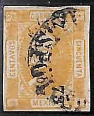 94940bA  - MEXICO -  STAMPS  - Yvert #  52 I -   Fine USED