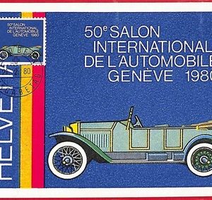 ai5905 - Switzerland - Postal History - MAXIMUM CARD - Cars -  1980