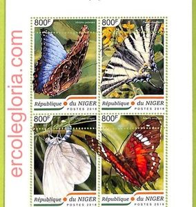 B0613 - NIGER - ERROR MISPERF  Stamp Sheet - 2018 - INSECTS Butterflies