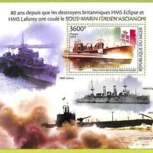 B0647 - NIGER - ERROR MISPERF  Stamp Sheet - 2023 - Transport SHIP