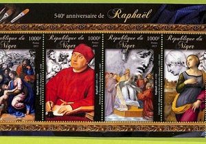 B0689 - NIGER - ERROR MISPERF  Stamp Sheet - 2023 - ART, Raphael