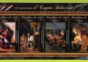 B0688 - NIGER - Stamp Sheet - 2023 - ART, Eugene Delacroix