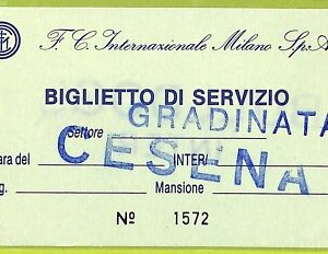 C2223- Vecchio BIGLIETTO PARTITA CALCIO INTER