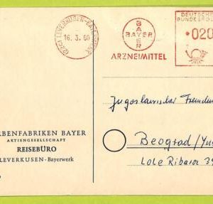 af9858 - GERMANY - POSTAL HISTORY - Postcard - 1960, MEDICINE Chemist