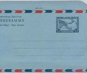 65876  -  PAPUA NEW GUINEA -  Postal History -    AEROGRAMME: MAP