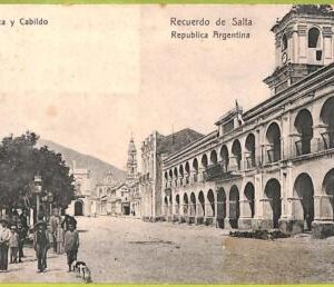 af1034 - ARGENTINA - Vintage Postcard - Salta - La Plaza y Cabildo