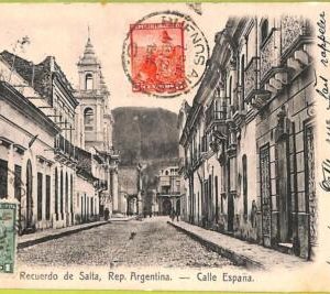 af1035 - ARGENTINA - Vintage Postcard - Salta - Calle Espana - 1903