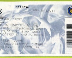 C2312- Vecchio BIGLIETTO PARTITA CALCIO 2002 INTER VS ROSENBORG
