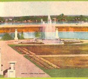 af0851 - ARGENTINA - Vintage Postcard - Santa Fe - Fuente Parque Belgrano