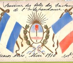 af1234 - ARGENTINA - Vintage Postcard  -  FLAG - Embossed - 1910