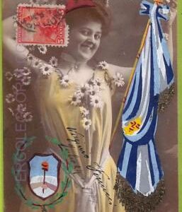 af1237 - ARGENTINA - Vintage Postcard  -  FLAG - 1910