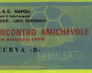 C2530- Vecchio BIGLIETTO PARTITA CALCIO 1975 NAPOLI VS NK ZAGREB