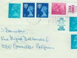 93268 - GB - POSTAL HISTORY - Advertising stamps on COVER : ESSO Station 1977